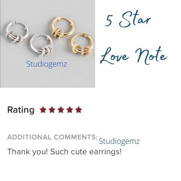 𝅺NEW 925 Sterling Silver Small Circle Rhinestone Earrings ‼️Restocked ‼️ - Picture 16 of 16